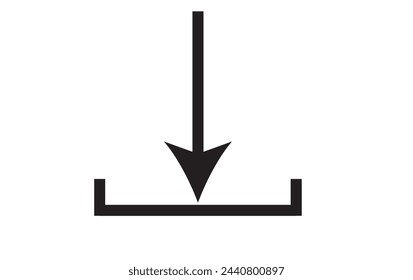 Download arrow icon. Upload vector sign. EPS 10 flat symbol