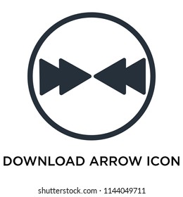 Download arrow icon vector isolated on white background for your web and mobile app design, Download arrow logo concept