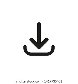 Download arrow icon. Vector. Isolated.