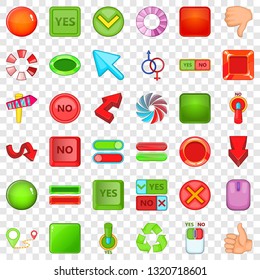 Download arrow icons set. Cartoon style of 36 download arrow vector icons for web for any design