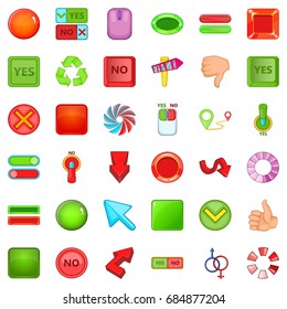 Download arrow icons set, cartoon style