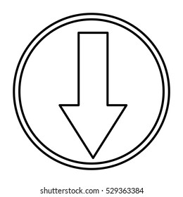 Download arrow inside button design