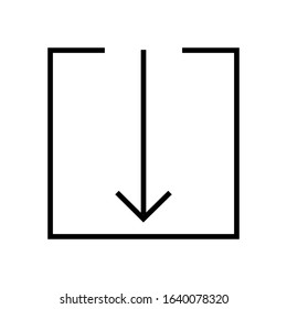 download arrow line art vector icon - ui icon vector 