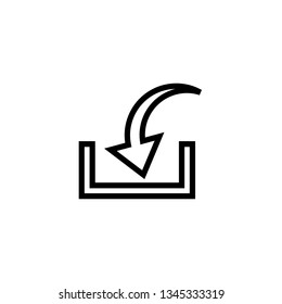 download arrow line icon flat design 