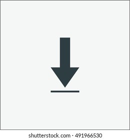Download arrow sign icon.