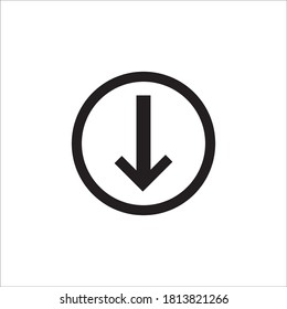 download arrow sign icon black