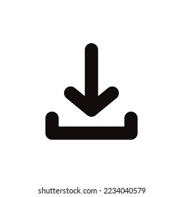 Download arrow vector icon. Upload flat sign design. EPS 10 download symbol pictogram