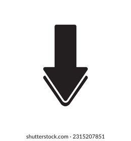Download arrow vector icon. Upload flat sign design. Download symbol pictogram. UX UI icon