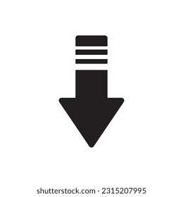 Download arrow vector icon. Upload flat sign design. Download symbol pictogram. UX UI icon