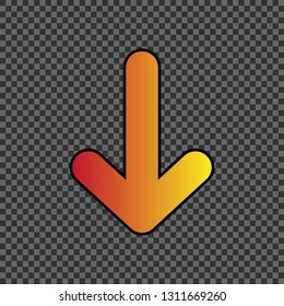 Download arrow. Vector illustration