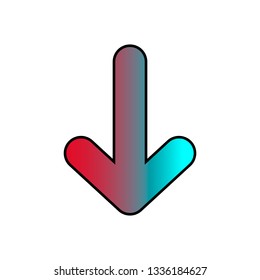 Download arrow. Vector illustration