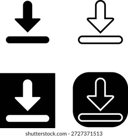 Flecha de Descarga con Ilustración vectorial