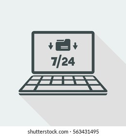 Download available 7/24 - Vector flat icon