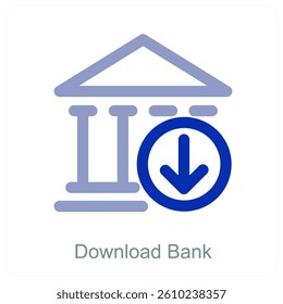 Download Bank and institution icon concept