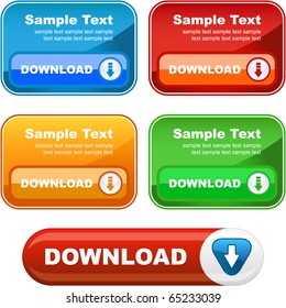 Download banner set. Vector collection for web.