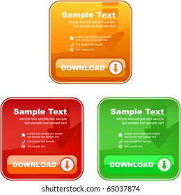 Download banner set. Vector set for web.