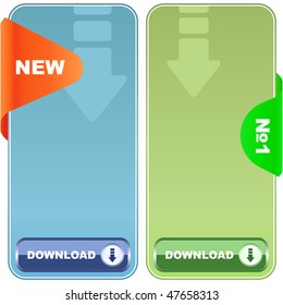 Download banner. Vector set for web.