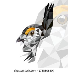 Download Bird Polygon in Vector Illustration. It can be used as Logo Design, Hipster Symbol, Line Art or for print purpose.