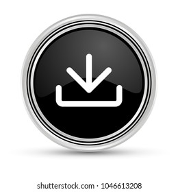 download black button with silver frame