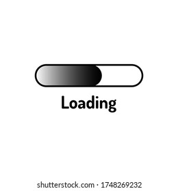 Download black flat icon. Loading sign. Vector illustration for web page, app, promo. UI UX GUI design element. Editable stroke