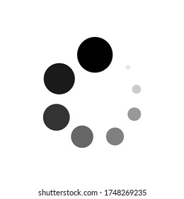 Download black flat icon. Loading sign. Vector illustration for web page, app, promo. UI UX GUI design element. Editable stroke.