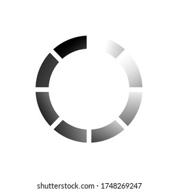 Download black flat icon. Loading sign. Vector illustration for web page, app, promo. UI UX GUI design element. Editable stroke.