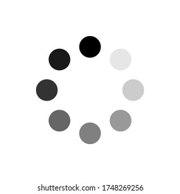 Download black flat icon. Loading sign. Vector illustration for web page, app, promo. UI UX GUI design element. Editable stroke.