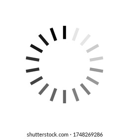 Download black flat icon. Loading sign. Vector illustration for web page, app, promo. UI UX GUI design element. Editable stroke