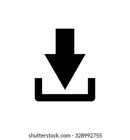 Download  - black vector icon