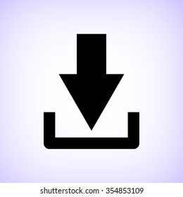 Download -  black vector icon
