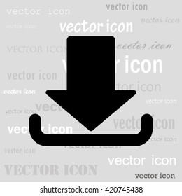 download black vector icon