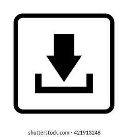 Download  - black vector icon