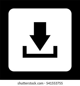 Download  - black vector icon