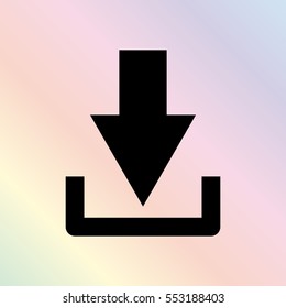 Download  - black vector icon