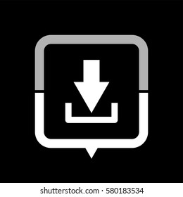 Download  - black vector icon