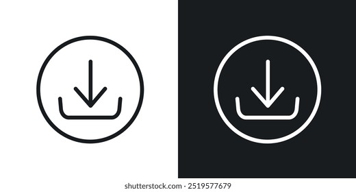 Download black and white icon.