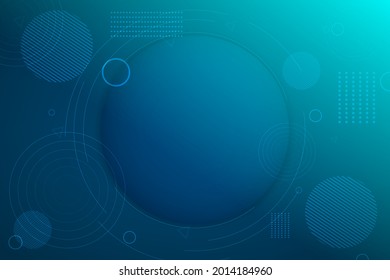 Laden Sie den Hintergrund blauer Technologie mit tiefem maschinellen Lernen und Element herunter. Abstrakter Hintergrund mit Netzwerk und Kommunikation. Kreativer Stil mit zukünftigem Konzept.