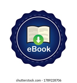 Download a book. ebook marketing, download button icon. vector illustration