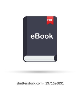 Download book. E-book marketing, content marketing, ebook download. Vector stock illustration.