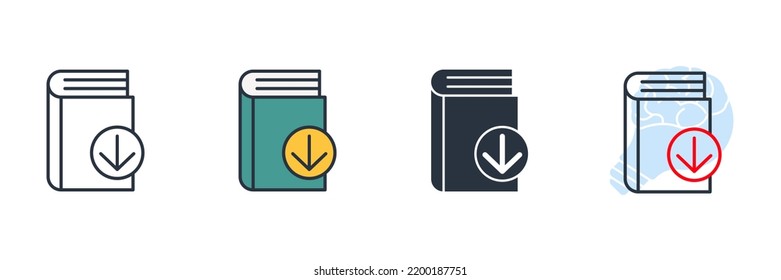 Descargar ilustración vectorial del logotipo del icono del libro. plantilla de símbolo de libro electrónico para colección de diseño gráfico y web