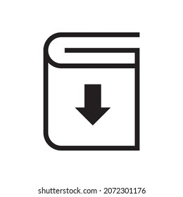plantilla de diseño de icono vector de libro de descarga