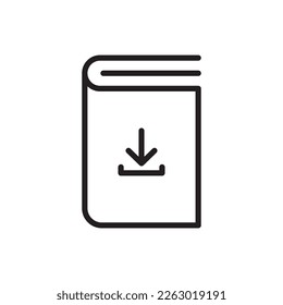 Download book vector icon, eBook symbol. Modern, simple flat vector illustration for web site or mobile app. EPS-10