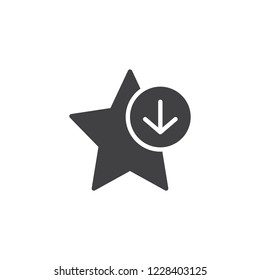 Download Bookmark star vector icon. filled flat sign for mobile concept and web design. Favorite star and arrow simple solid icon. Symbol, logo illustration. Pixel perfect vector graphics
