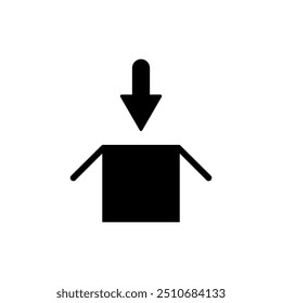 Download box icon illustrated on background