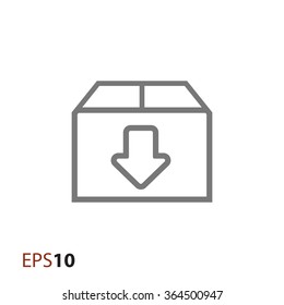 Download box vector icon for web and mobile