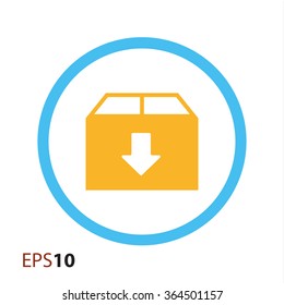 Download box vector icon for web and mobile