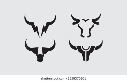 Download "Bull Strong Head" stock illustration. Perfect for logos, branding, and creative projects. Showcase strength, resilience, and determination in your designs.