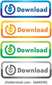 Download button, abstract graphics illustration