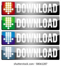 Download button, abstract graphics illustration