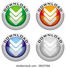 Download button, abstract graphics illustration